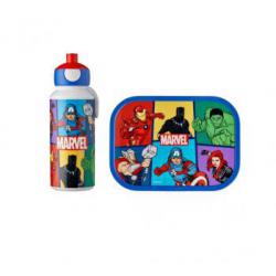 Lunchbox z bidonem, zestaw dziecicy Avengers - Set Cam...