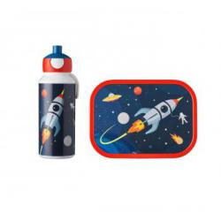 Lunchbox z bidonem, zestaw dziecicy kosmiczna rakieta ...