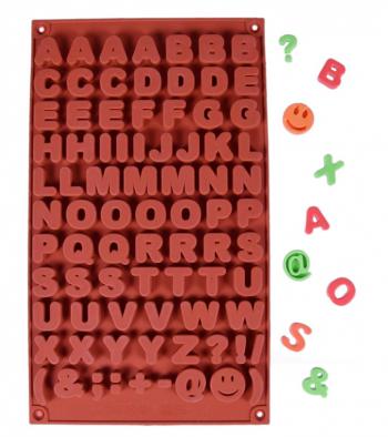 Forma silikonowa do czekolady alfabet i znaki specjalne - Cake