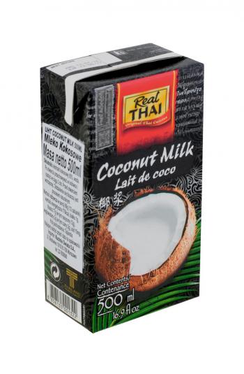 Mleczko kokosowe UHT w kartonie (500 ml) - Real THAI