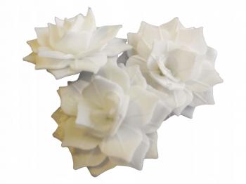 Dekoracje waflowe ryczka Rozalia, biaa (15 szt.) - Rose Decor