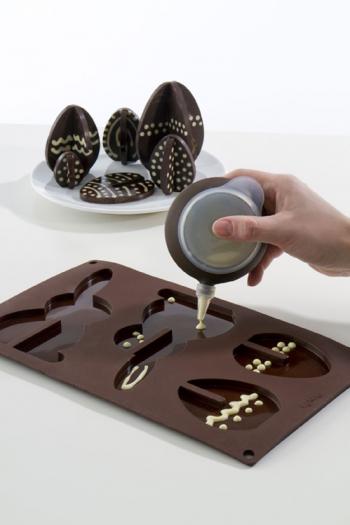 Forma silikonowa do czekoladek w ksztacie zajczka i jajka - Lekue