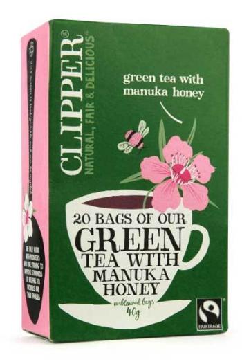 Zielona herbata z miodem manuka (40 g - 20 torebek) - Clipper