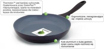 Patelnia ceramiczna (take do kuchni indukcyjnych) o rednicy 28 cm - Kyoto - GreenPan