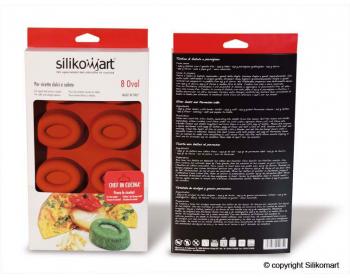 Forma silikonowa na 8 owalnych babeczek – Silikomart
