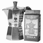 Kawiarka Moka Express (na 6 filianek), srebrna + kawa ...