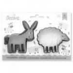 Foremki plastikowe, owca i osio (2 sztuki) - Decora