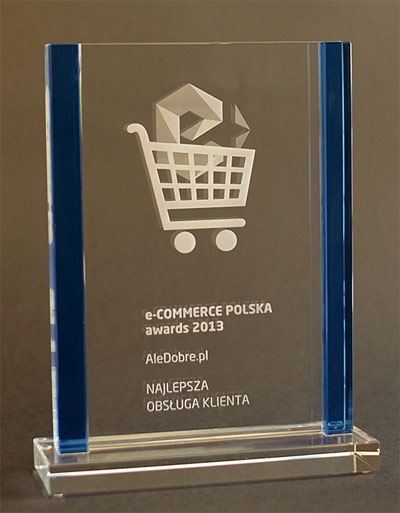 AleDobre.pl na 1 miejscu w kategorii Najlepsza obsługa Klienta w konkursie e-Commerce Polska awards 2013