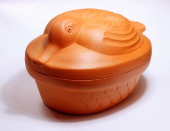 Garnek rzymski do pieczenia w kształcie kaczki (pojemność: 5 litrów) - Vitos Keramia
