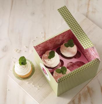Pudełko prezentowe na 4 cupcake’i - Cottage Garden - Birkmann