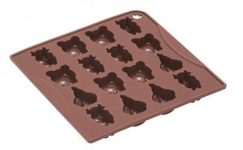 Foremka silikonowa do czekoladowych pralinek w ksztacie zwierztek z wiejskiej farmy - Pavoni