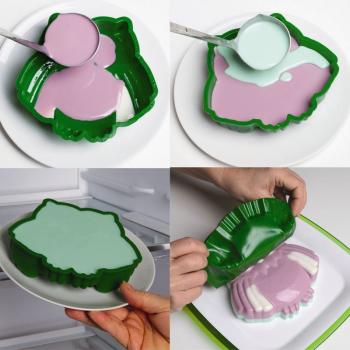 Forma silikonowa do pieczenia ciasta w ksztacie sowy, zielona - Pavoni