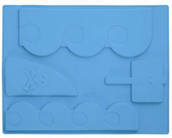 Komplet form silikonowych do pieczenia ciasta w ksztacie pirackiego statku  (2 elementy), niebieskie - Pavoni