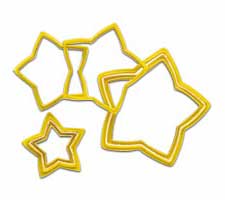 Foremki plastikowe do wycinania ciasteczek w kształcie gwiazdek (6 sztuk) - 02-0-0248 - Wilton