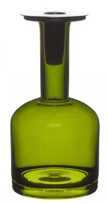 wiecznik-wazon szklany redni, zielony - Pava - Sagaform