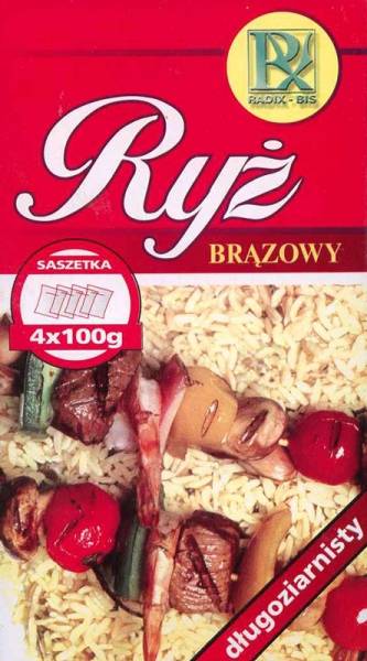 Ryż brązowy długoziarnisty (400 g) - Radix-bis