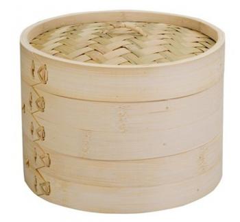 Koszyk bambusowy dwupoziomowy do gotowania na parze - Ibili
