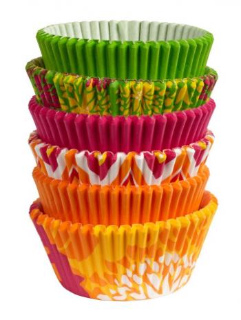 Papilotki do muffinek „neonowe kwiaty” (150 sztuk) - 05-0-0117 - Wilton