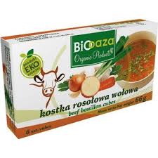 Kostki rosołowe wołowe, bulion (6 x 11 g) - Bio Oaza Organic Products
