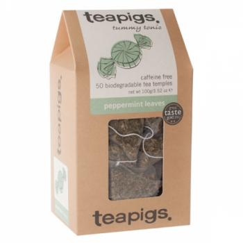 Herbata Peppermint Leaves w piramidkach (50 sztuk) - Teapigs
