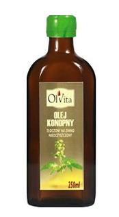 Olej konopny, nieoczyszczony (pojemność: 250 ml) - Olvita