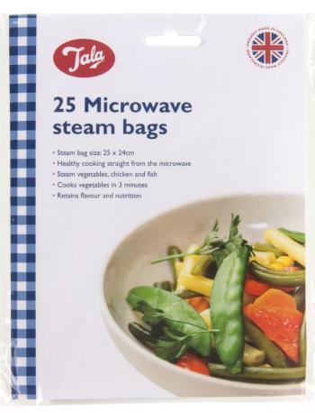 Woreczki do gotowania na parze w kuchence mikrofalowej (25 sztuk) - Tala