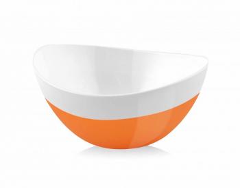 Miska owalna Livio Duo (15 cm), pomarańczowo-biała - Vialli Design