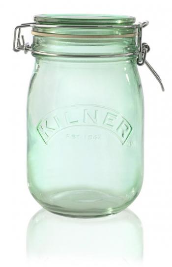 Soik szklany z zamkniciem typu weck (pojemno: 1 litr), zielony - Kilner
