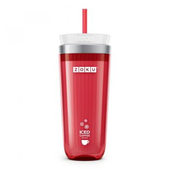 Kubek termiczny Iced Coffee Maker (pojemność: 260 ml), czerwony - Zoku