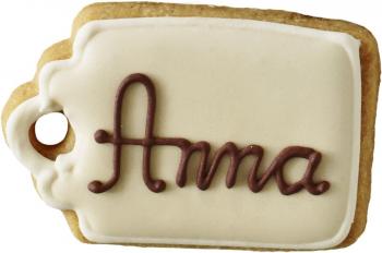 Foremka do wykrawania ciastek w kształcie etykiety AvantGard, duża - Birkmann