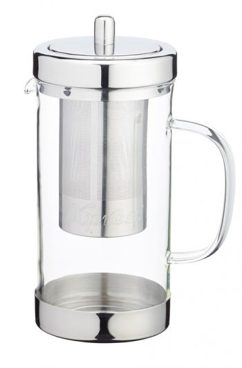 Dzbanek szklany do herbaty z zaparzaczem (pojemność: 1 litr) - Kitchen Craft 