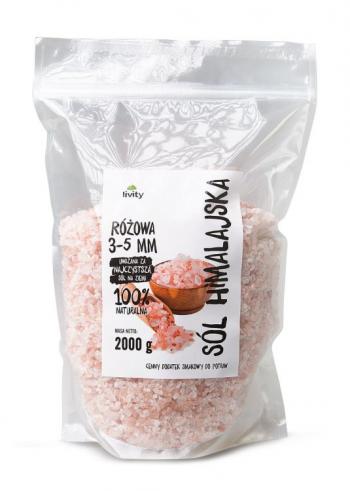 Sól himalajska różowa, kryształki 3 - 5 mm (duże opakowanie 2 kg) - Livity