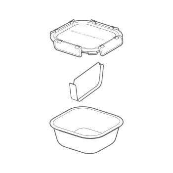Lunch box kwadratowy, duy - Black+Blum