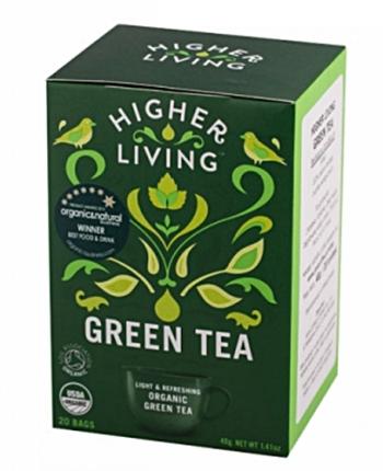 Herbata Green Tea (20 saszetek, 40 g) - Higher Living