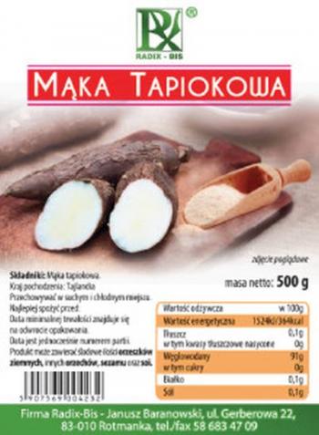 Mąka z tapioki (500 g) - Radix-bis