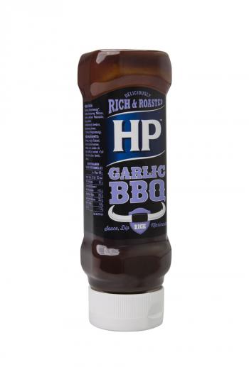 Sos do grilla czosnkowy BBQ - dua, wygodna plastikowa butelka (465 g) - HP