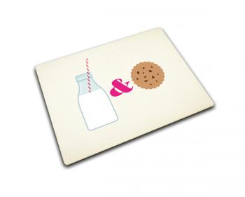 Prostoktna podstawka ze szka hartowanego, Milk&Cookies (40x30 cm) - Joseph Joseph 
