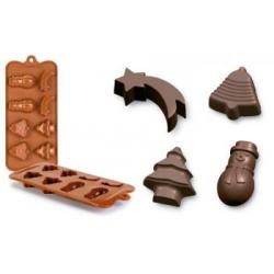 Forma silikonowa do czekoladek w świątecznych kształtac...