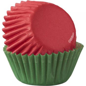 Papilotki do mini muffinw czerwono-zielone (100 sztuk) - 415-7231 - Wilton