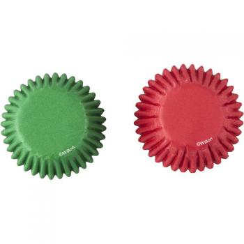 Papilotki do mini muffinw czerwono-zielone (100 sztuk) - 415-7231 - Wilton