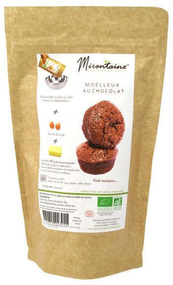 Mieszanka do pieczenia czekoladowych muffinw, organiczna (230 g) Mirontaine - ScrapCooking