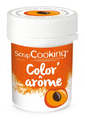 Barwnik w proszku pomarańczowy z aromatem brzoskwiniowym (10 g) - ScrapCooking
