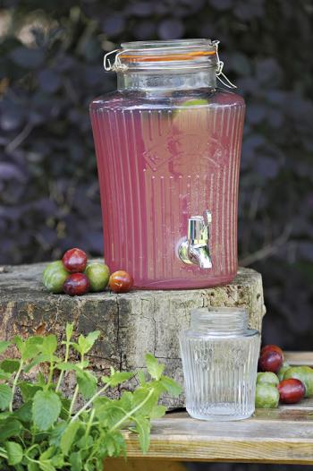 Słój szklany (dyspozytor, dozownik) do napojów (pojemność: 8 litrów) w stylu vintage - Kilner