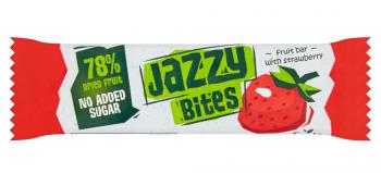 Baton Jazzy Bites bez dodatku cukru, truskawkowy (30 g) - Sante 