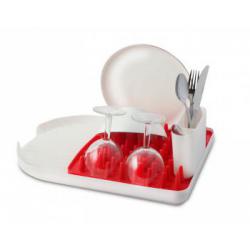 Ociekacz na naczynia Colori, czerwony - Vialli Design 