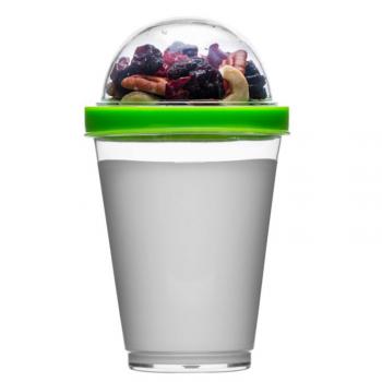Kubek Fresh na jogurt z pojemnikiem na musli, zielony - To Go - Sagaform