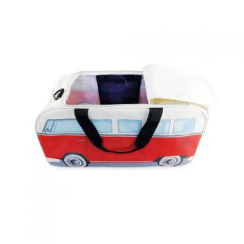 Torba sportowa VW Bus, czerwono-beżowa - VW Collection by BRISA