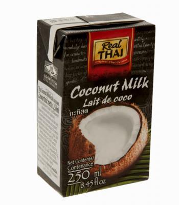 Mleczko kokosowe UHT w kartonie (250 ml) - Real THAI