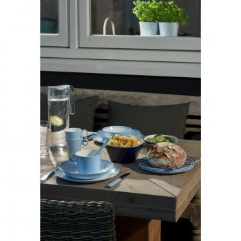 Talerz obiadowy z melaminy (rednica: 26 cm), niebieski - Flow - Mepal