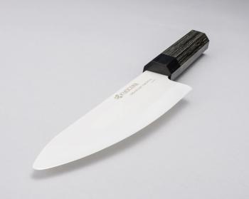 Ceramiczny nóż kuchenny z drewnianą rączką (13 cm) - Fuji -  Kyocera